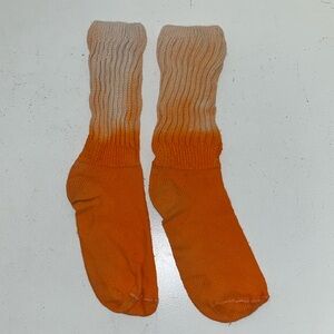 Vintage Slouch scrunch Socks Tie Dye orange